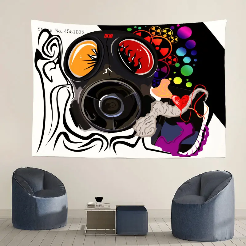 Психоделический гриб Триппи гобелен с монстром, художественный красочный Триппи настенный Декор для дома комнаты отеля офиса TT179