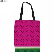 Парусиновые повседневные пляжные сумки большие складные 3D Арбузные продуктовые сумки многоразовая сумка для покупок в супермаркете дорожные сумки