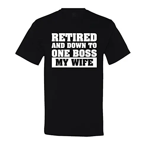Gildan 2018 Summer Style Retired And Down To One Boss My Wife Men Short Sleeve T-shirt | Мужская одежда