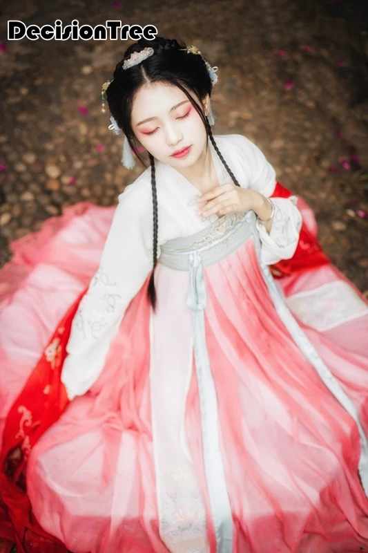 

2019 summer ancient chinese costume women clothes robes traditional beautiful hanfu dance costumes sobretudo feminino dress