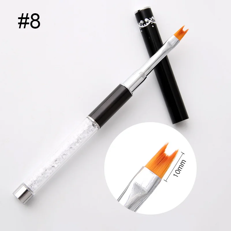 Набор кистей для ногтей, набор раскрашенных ручек для дизайна ногтей, акриловая ручка для рисования, французский стиль, кисти для дизайна ногтей, кисточки для маникюра, инструмент NBP - Цвет: 1 pc