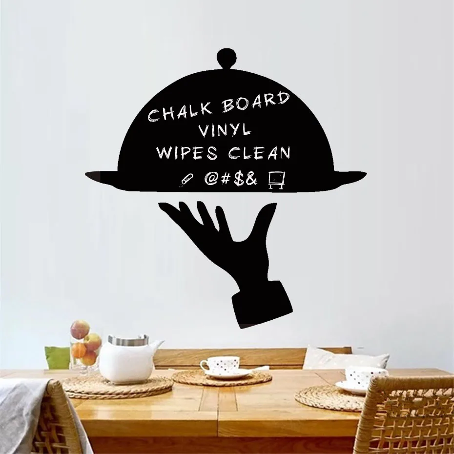 Menu Tray Cover Chalkboard Wall Art Decals For Kitchen Restaurant Dining Room Removable Wallpaper Vinyl Wall Sticker Home Decor (2)