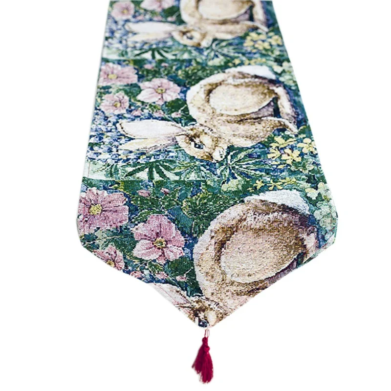 2M Easter Painted Tablecloth Egg Rabbit Pattern Table Runner Placemat Kitchen Easter Day Festival Party Table Banner Decor 2M Easter Painted Tablecloth Egg Rabbit Pattern Table Runner Placemat Kitchen Easter Day Festival Party Table Banner Decor