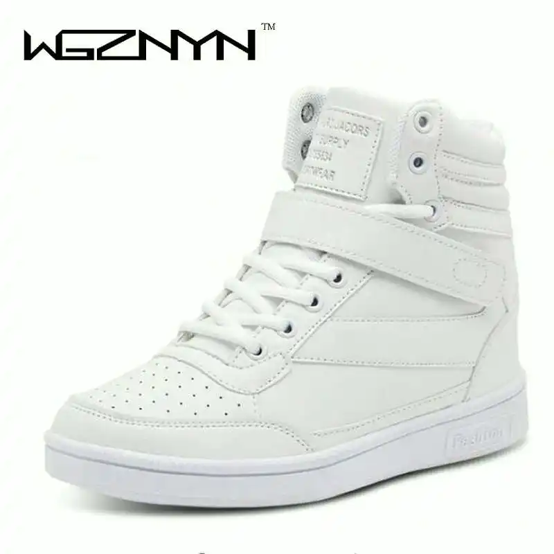 

Spring New Designer Wedges White Platform Sneakers Women Shoes 2018 Tenis Feminino Casual Female Shoes Woman Basket Femme W508