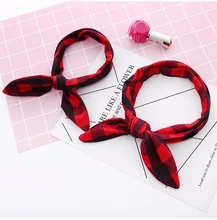 

Mom/Kids Fashion Headband Hair Elastic Ears Flower Hair Bands Girls Hair Knot Bow Cotton Hair Accessories For Women MK048