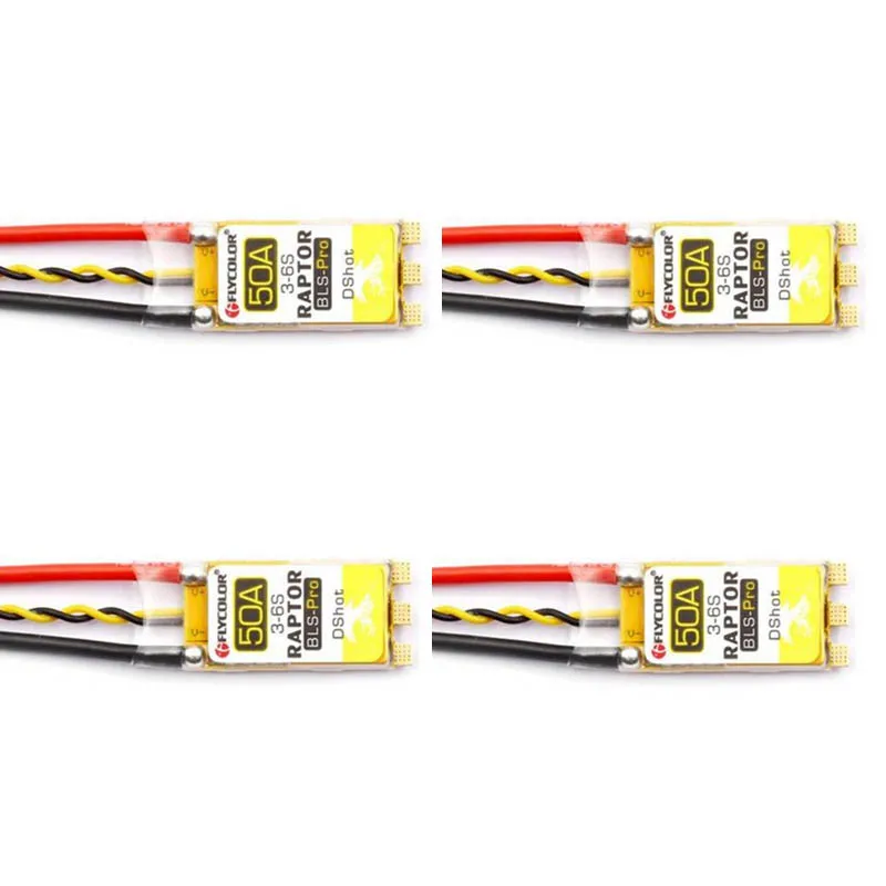 

Flycolor Raptor BL_S Pro 50A BLheli_S BB2 Dshot600 3-6S Brushless ESC for RC Racing Multicopter Models Frame Motor Part