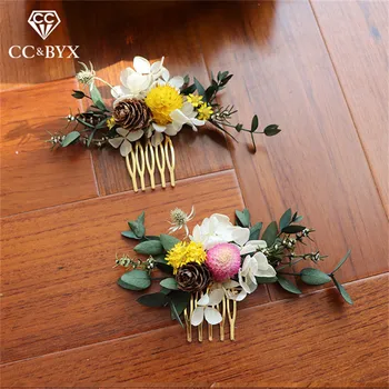 

CC engagement jewelry hair combs forest style flowers wedding accessories bride bridesmaids 100% handmade party beach diy mq043