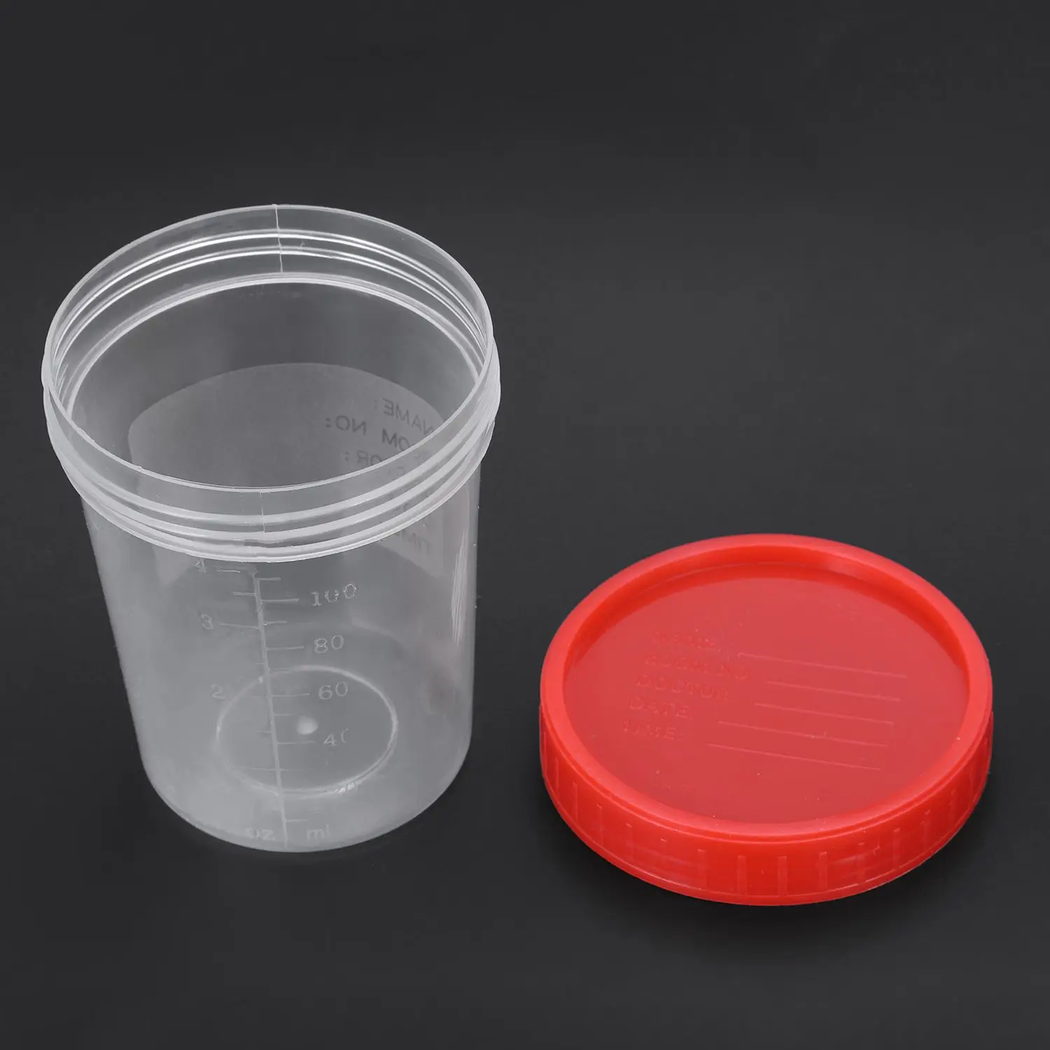 10 шт. мочи чашки 125 мл + винт кепки мочи контейнер для образцов мочи чашка пластмассовая чашка