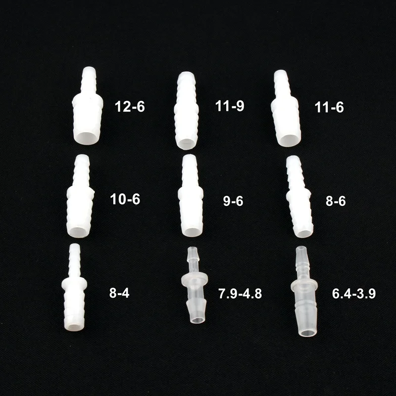 10 шт./пакет от 6,4 до 12 мм-3,9 до 9 мм Диаметр редукционной муфты прямой переключатель шланга резьба пагода соединение NuoNuoWell шланг фитинги