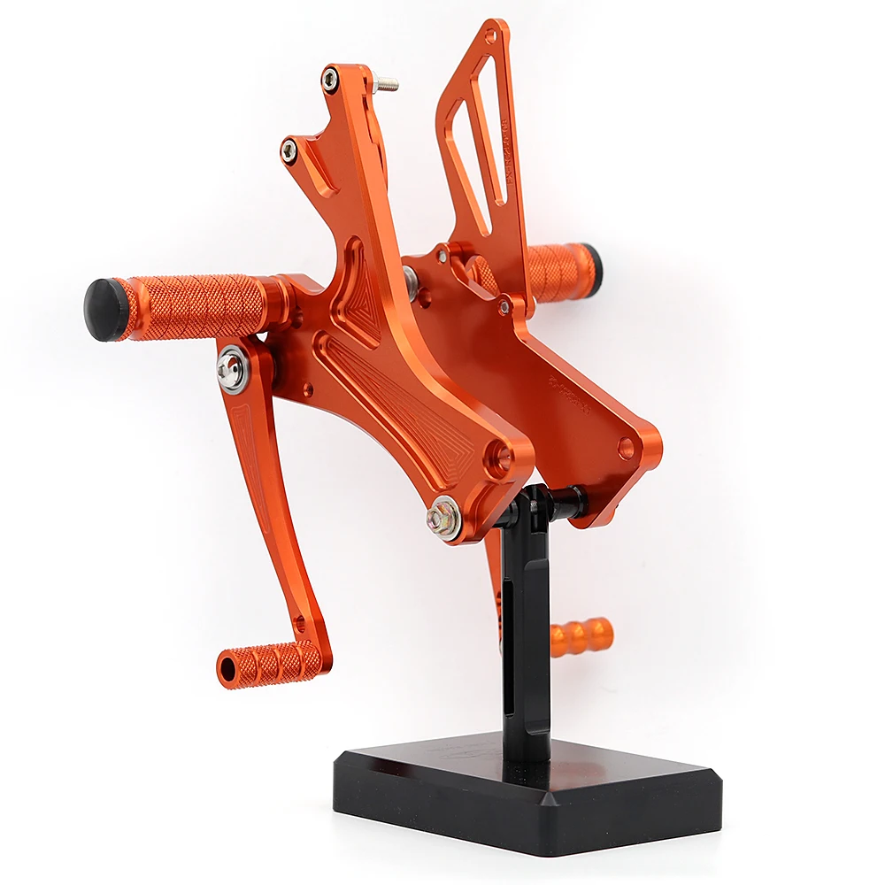 Для KTM Duke 125 200 390 RC250 RC390 2011- CNC алюминиевый сплав мотоцикл подножка для ног Педаль peg Rearset задний Набор