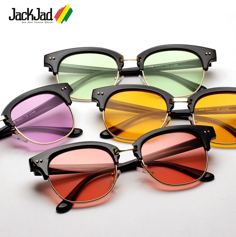 

JackJad 2017 New Fashion Tint Ocean Lens Rivet Traveller Style Sunglasses Women Brand Design Sun Glasses Oculos De Sol Feminino