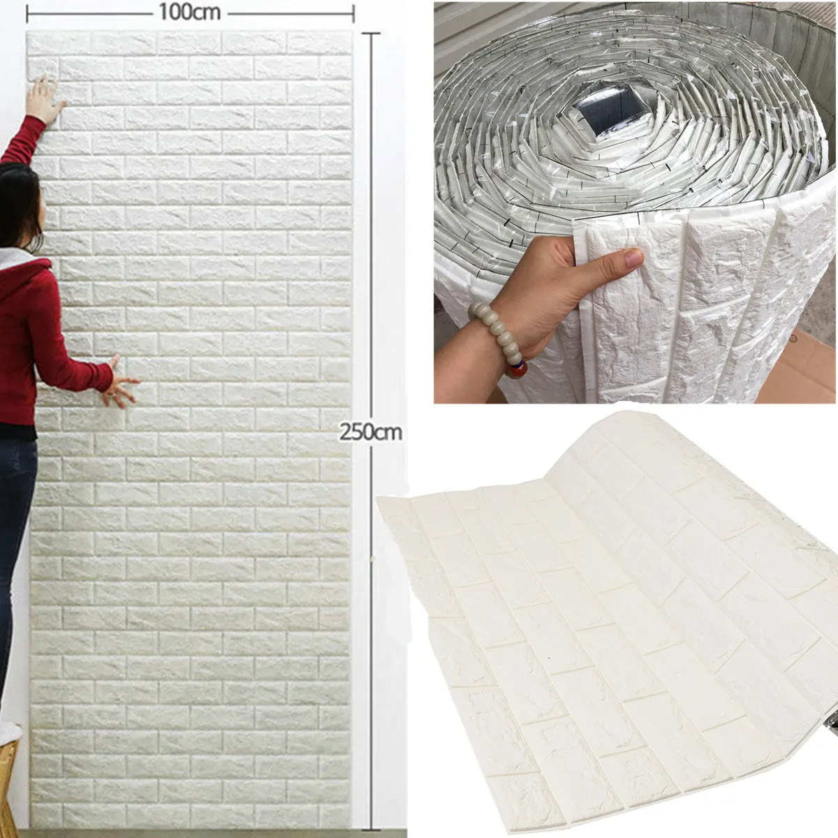 PE Foam 3D Wall Stickers Brick Pattern Waterproof Self Adhesive Wallpaper Room Home Decor For Kids Bedroom Living Room Stickers PE Foam 3D Wall Stickers Brick Pattern Waterproof Self Adhesive Wallpaper Room Home Decor For Kids Bedroom Living Room Stickers