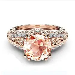 Everoyal Мода леди Роза Золотые ювелирные кольца для женщин подарок на день рождения модные серебряные аксессуары кольца женские свадебные Bijou