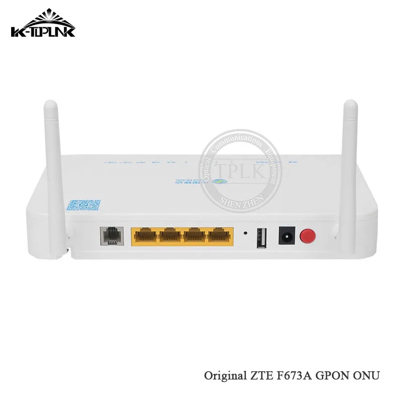 

New ONU for ZTE F673A V2 GPON ONU ONT Router 4GE+1Tel+USB+WIFI class B+ Same function as ZXHN F660 F623 F663N China Mobile logo