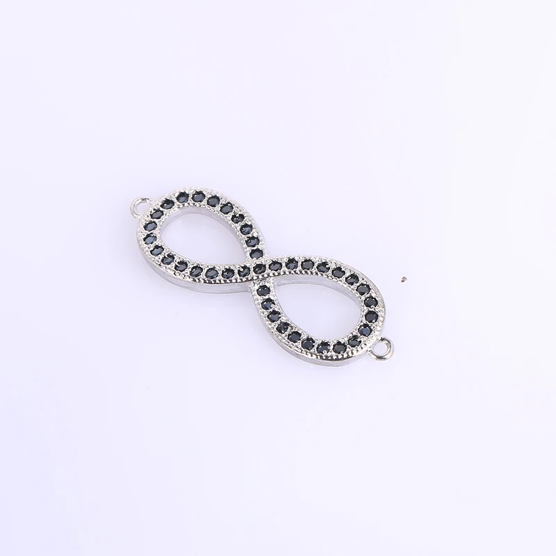 29*10 мм четыре цвета инкрустация черный CZ Rhinestone Рисунок 8 Бесконечность