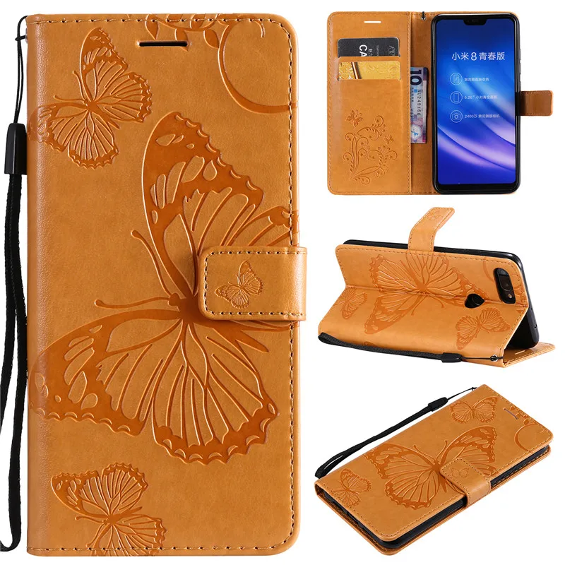 Magnetic PU Leather 3D Embossed Cat Tree Wallet Case For Xiaomi 8Lite Flip Wallet Phone Case Cover For Xiaomi 8Lite Case Coque (27)