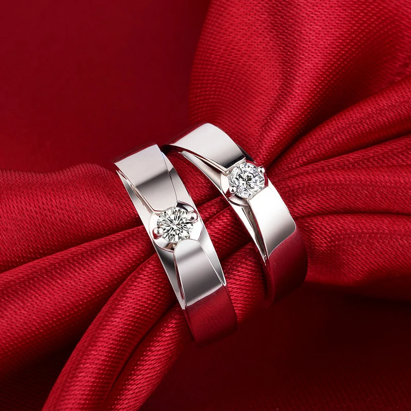 18ct золото 0,15 + 0.15ct алмаз пару комплект кольца обручальные кольца Обручение кольца для Для мужчин Для женщин бесплатная DHL доставка
