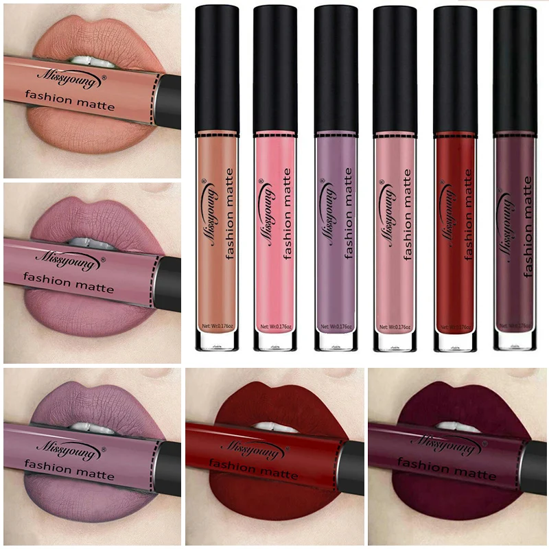 

Fast Shipping Fusion Matte Waterproof 18 Colors Lipstick Long Lasting Lip gloss Matte Labial Liquido Lipstick Cosmetic