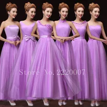 Six Kinds of Neckline Bridesmaid Dress Long Lovely Prom Gown Elegant Tulle Wedding Party Dress Graceful Bridesmaid Dresses