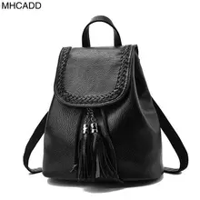 MHCADD Frauen Rucksäcke 2017 Quaste Rucksack Taschen Hochwertigen Kleinen Weiblichen Umhängetasche Pu-leder Rucksäcke Für Mädchen Mochila