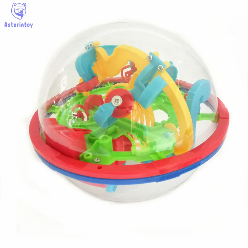 

100 Steps Small Big Size 3D Labyrinth Magic Rolling Globe Ball Marble Puzzle Cubes Brain Teaser Game Sphere Maze