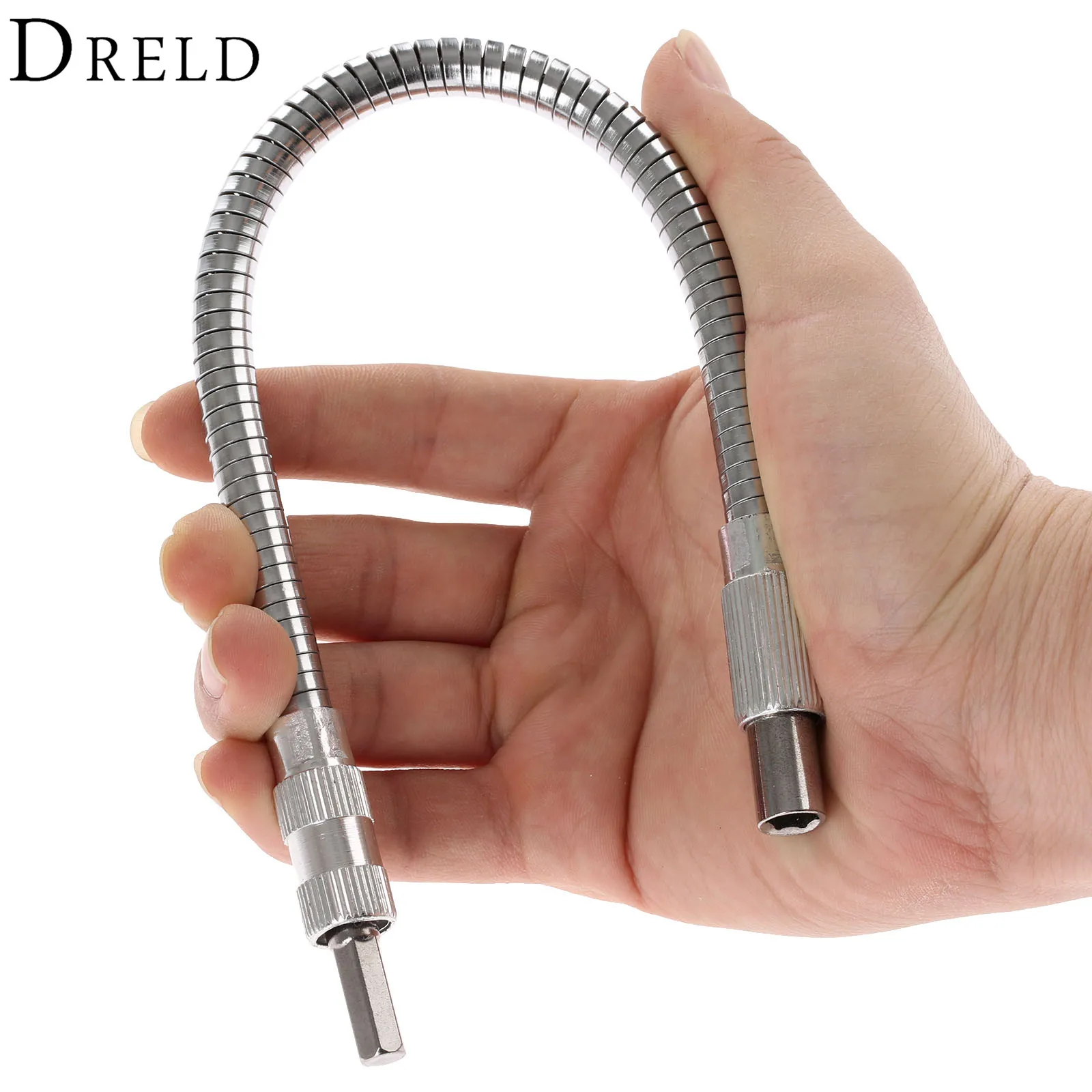 

1Pc 300mm Metal Flexible Shaft Bending Extension Screwdriver Drill Bit Holder Connecting Link 1/4" Hex Shank for Electric Drill