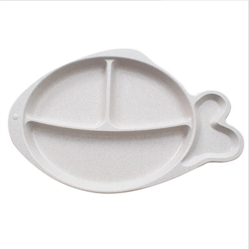 

Fish Shaped Plate Wheat Straw Children Dishes Baby Food Feeding Fruit Snack Tableware Creative Solid Color Dinnerware MBG0351