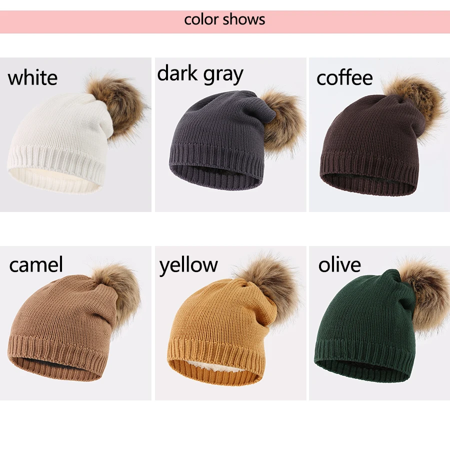 Girita-Women's- Winter- knit- hat- Skullies- Beanies- fleece- lined- Hats- crochet- Pompon- Fur- Female- Warm- Caps (15)