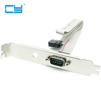 

Single RS232 Serial COM Port Cable DB-9 Male to 10 pin IDC Socket Cable with PCI Bracket