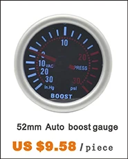 Дракон Калибр 52 мм белая подсветка авто указатель турбо метр boost gauge-1~ 2 бар Vac Калибр