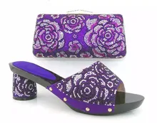 African Schuh Und Tasche Set Hohe Ferse Italienischen Schuh Mit Passender Tasche Für Frauen Party Strass Sandale Pumps TH06