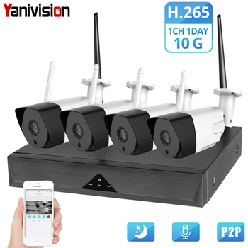 

CCTV System Wireless Camera Home Security 1080P HD H.265 Outdoor Waterproof Wifi IP Cam NVR P2P Video Surveillance Kit