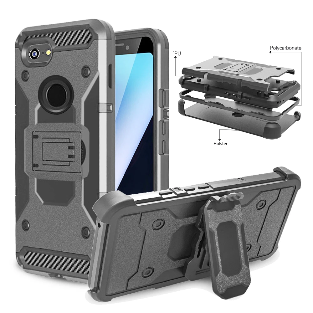 

Pixel 3 XL Case for Google Pixel 2 3 Rugged Steel Tough Case With Belt Clip Shockproof Hard Cover for Google PIXEL 2 3 XL Cover
