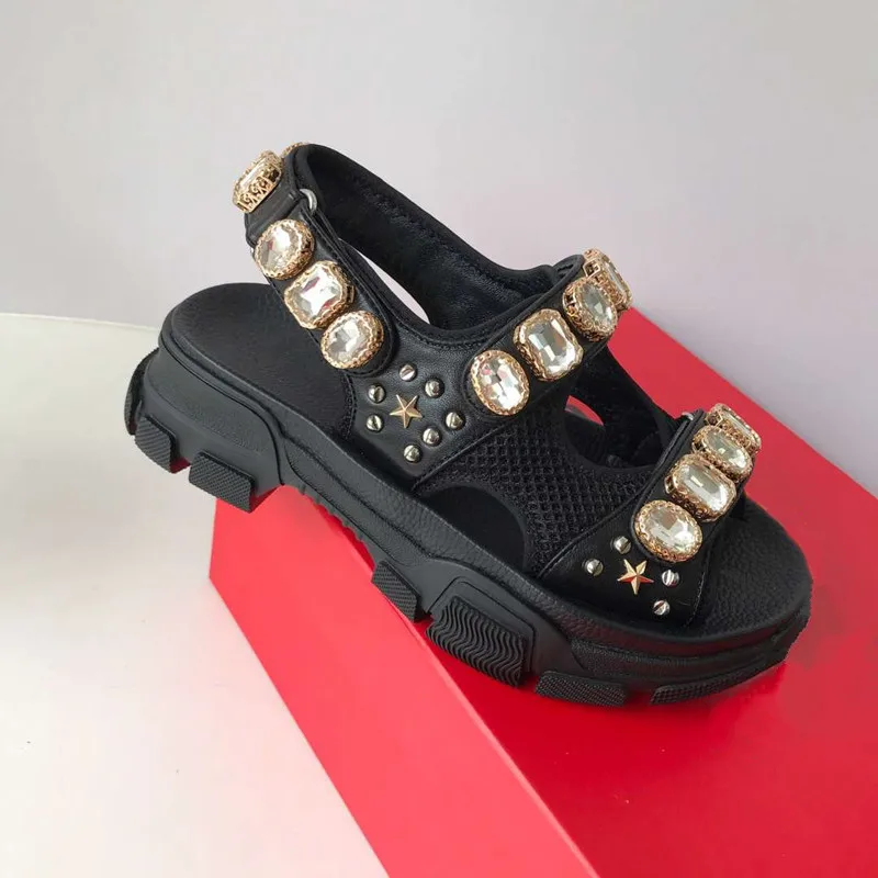 Rhinestone-diamond-sandals-women-bling-bling-crystal-rivets-studded-2019-platform-flat-heels-air-mesh-summer (1)