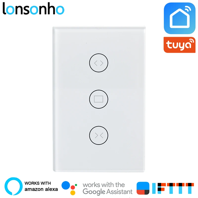 

Lonsonho WiFi Smart Curtain Switch EU US Smart Life Tuya for Electric Motorized Blind Roller Works with Alexa Google Home Mini