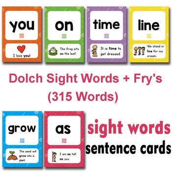 

315 Sight Words Primary English Words Card Learning Flash Cards Kids Match Games Educational Toys For Children Gifts Baby