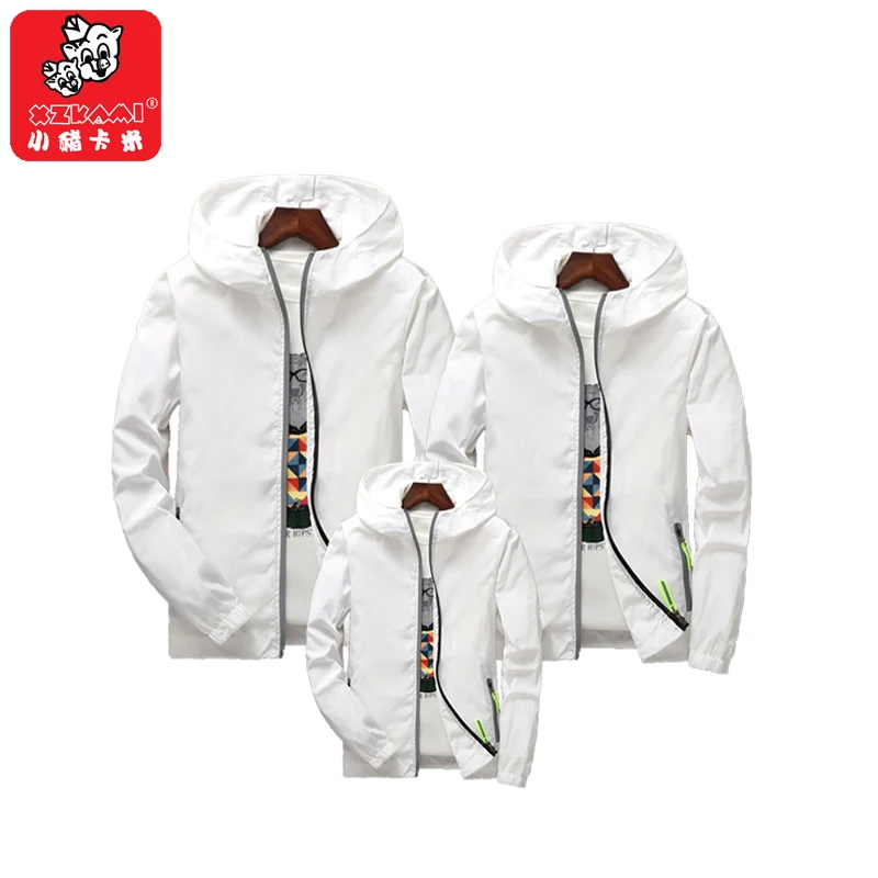 XZKAMI Mommy Dad Son Daughter Clothes Waterproof Windproof Reflective Zipper Jacket Family Matching Outfits Hiking Couples Coat | Мать и