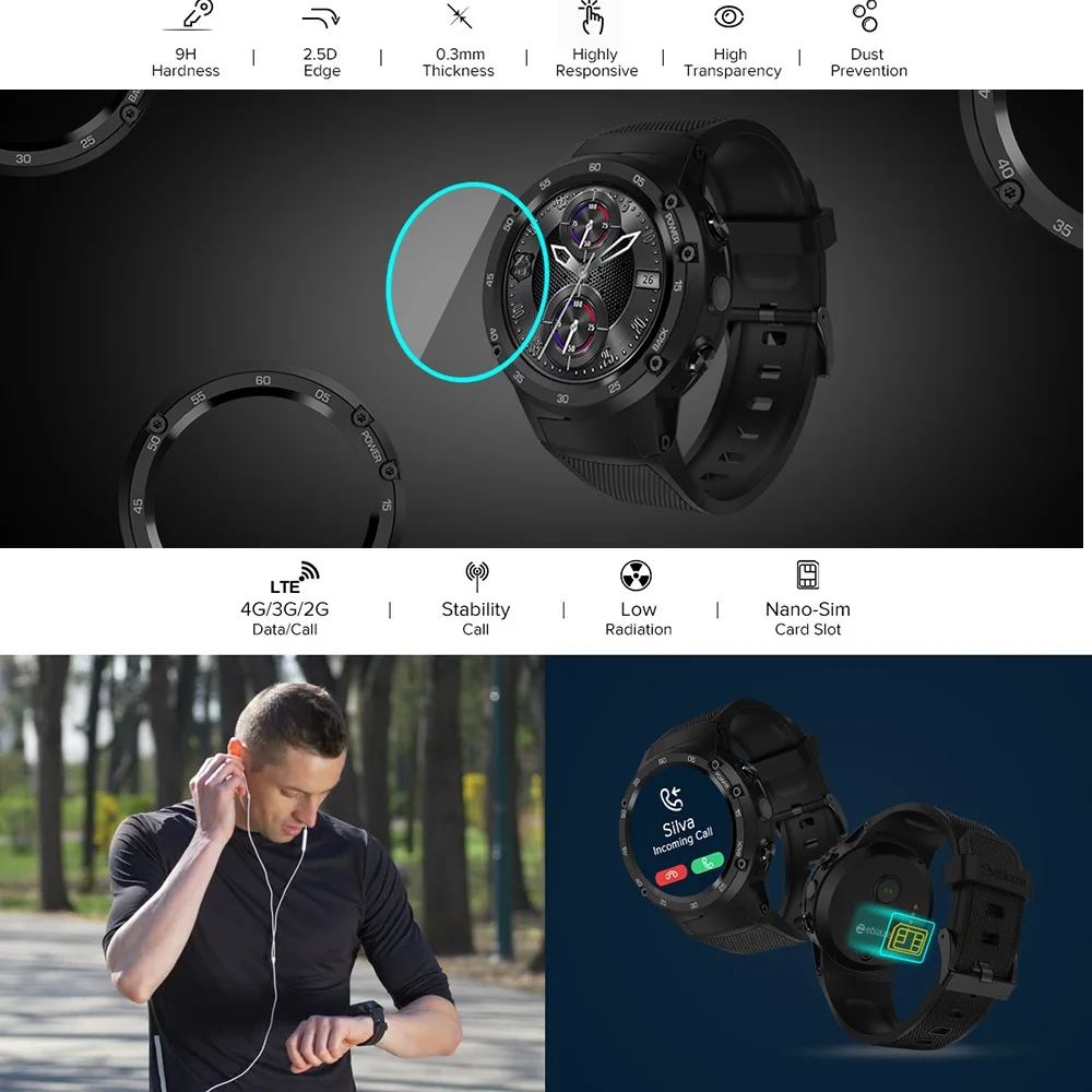 Zeblaze Thor Smartwatch телефон 4 4G LTE gps Android 7 0 MTK6737 четырехъядерный 1 ГБ ОЗУ 16 Гб ПЗУ 5.0MP