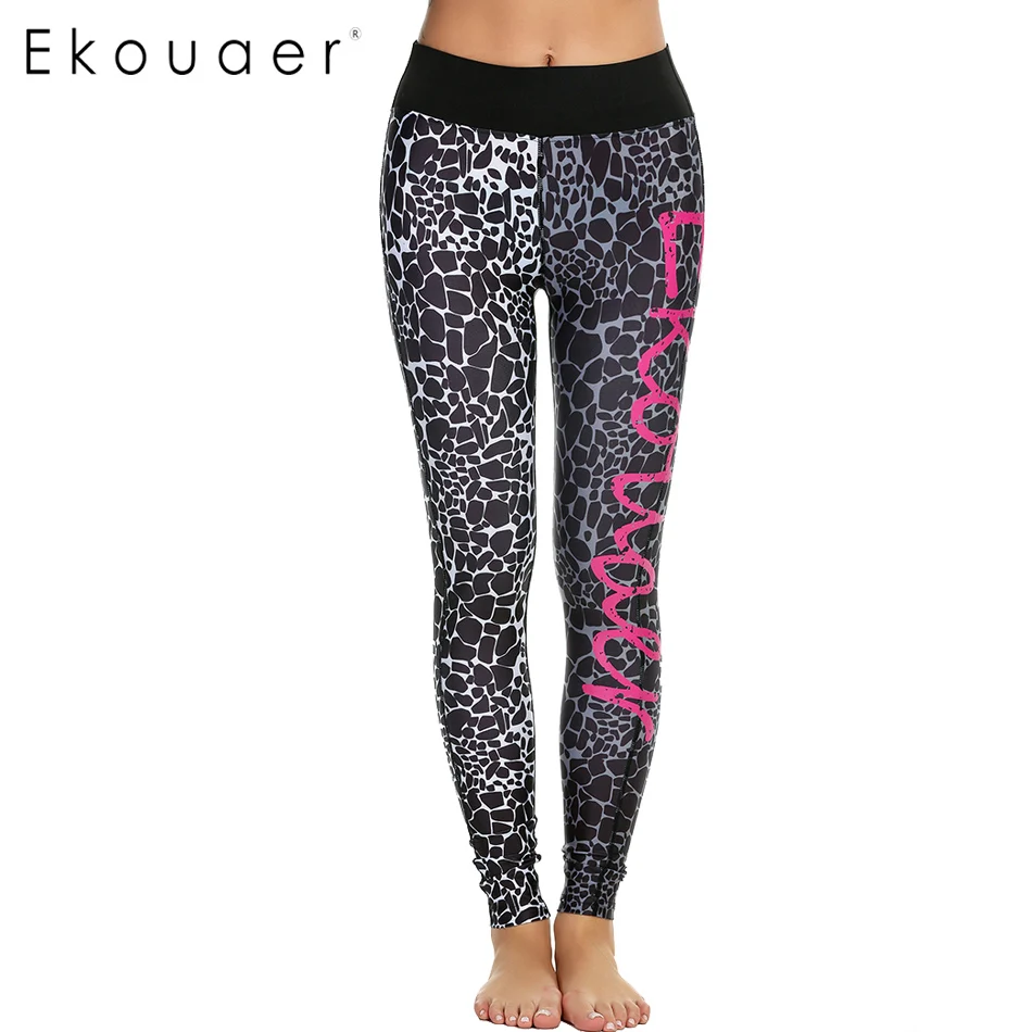 Ekouaer сексуальные брюки фитнес-Леггинсы женские тренировочные брюки быстросохнущие Новые Модные узкие брюки облегающие леггинсы