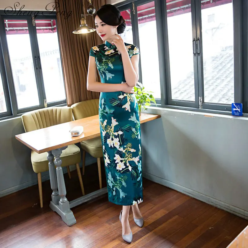 2018 Модное Новое весенне летнее женское платье в народном стиле Cheongsam ретро