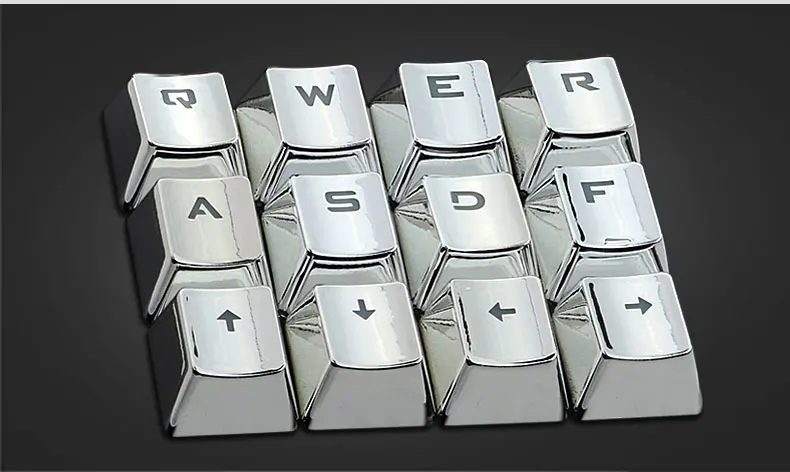 Е элемент PBT механическая клавиатура специальная Подсветка ключ колпачки личности полупрозрачный гальванический металлический колпачок