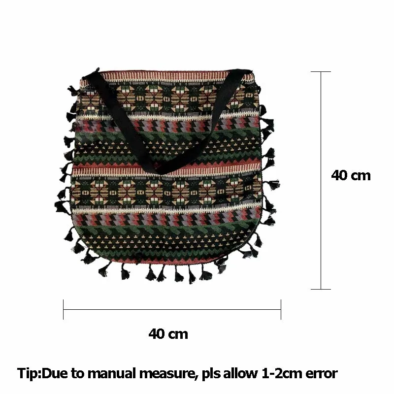 Women Vintage Shoulder Bag Tassel Ethnic Retro Casual Tote Female Folk Boho Shopping Bag Knitting Woven Lady Handbag SS0379 (7)