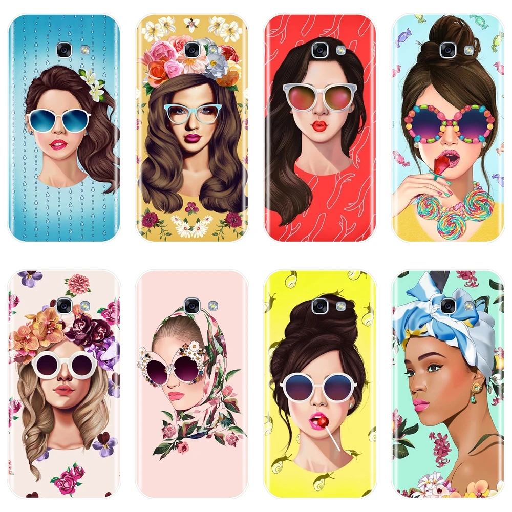 Силиконовый чехол для телефона Samsung Galaxy A3 A5 A7 2016 2017 Желтая Мягкая задняя крышка 2018