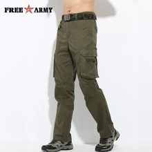 FreeArmy брендовые весенние мужские повседневные брюки летние армейские зеленые рабочие брюки с большими карманами длинные брюки мужские брюки карго