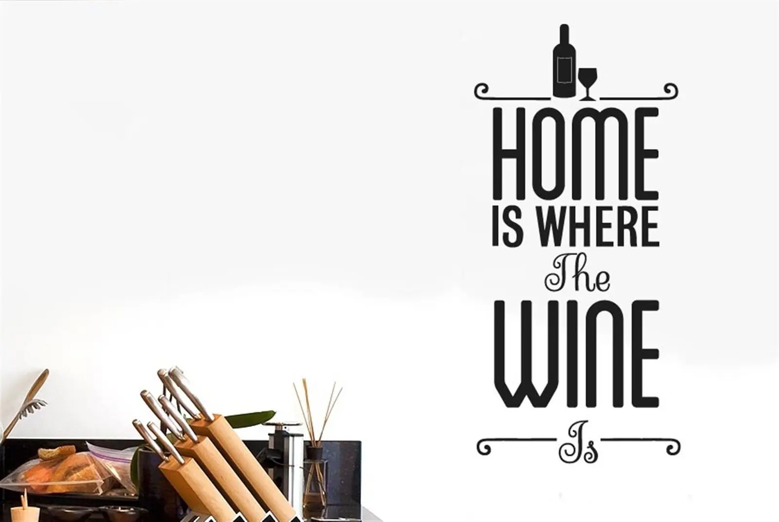 Home Is Where The Wine Is Quotes Wall Art Stickers Decalswall sticker