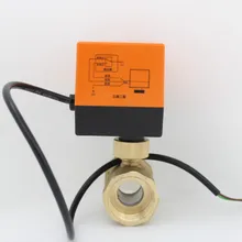 AC24V AC220V Электрический привод латунный шаровой клапан холодной и горячей воды/водяной пар/тепловой газ 2 способ латунный моторизованный шаровой клапан DN15-DN32