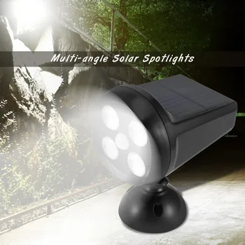 

4LED Multi-angle Solar Spotlights Body-sensing Wall Light 3535 Lights Solar Body Sensor Lights Outdoor Lighting