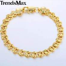 Мужской Wo мужской s браслет золотая Улитка Venitian звено цепи браслет для женщин мужские ювелирные изделия подарок Прямая поставка 8 мм KGB272