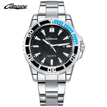 L’arrivée de nouveaux Luxuy marque Quartz hommes montre solide en acier inoxydable horloge hommes étanche calendrier montres pour hommes Orologio Uomo