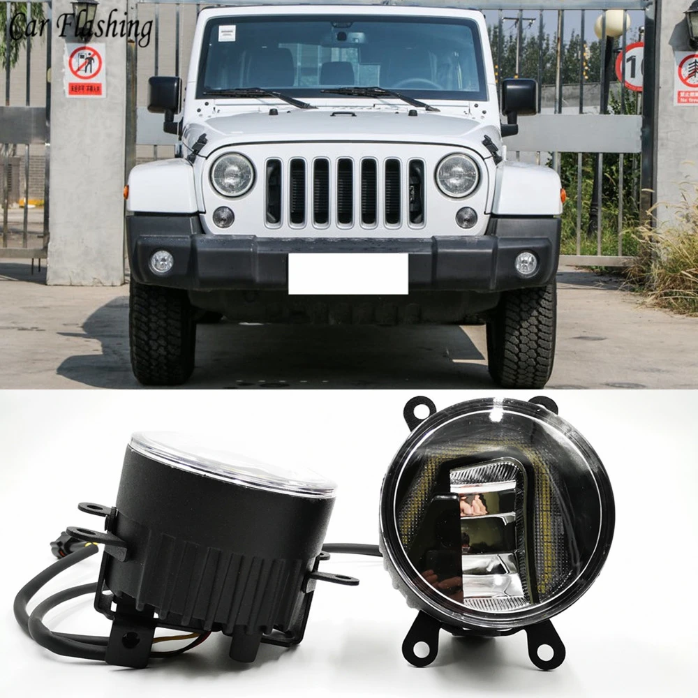 3 в 1 функции авто светодиодный для Jeep Wrangler 2008 - 2015 2016 DRL Дневной светильник